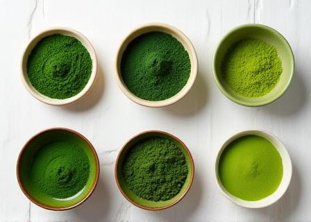 高品質な抹茶の鮮やかな緑色